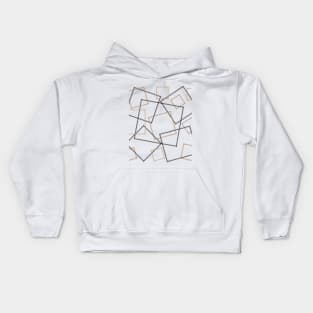 Modern Minimalist Geometric squares Kids Hoodie